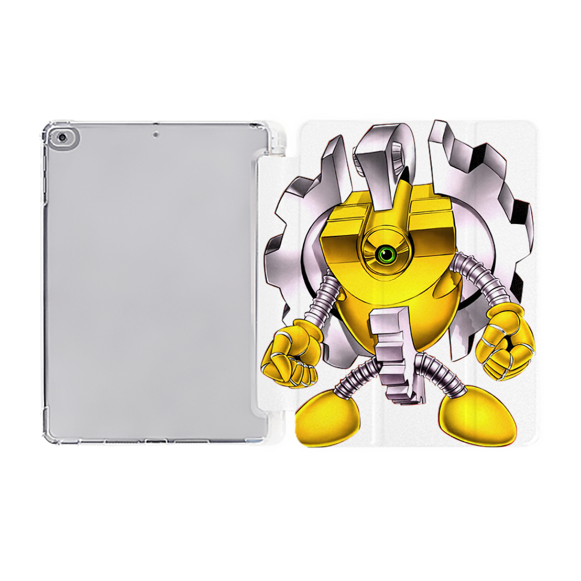 （画像用） 遊☆戯☆王 Yu-Gi-Oh! IPad ケース ペン収納付き 三つ折りスタンド PUレザー×シリコン 対応機種9.5/10.5/10.9インチ
